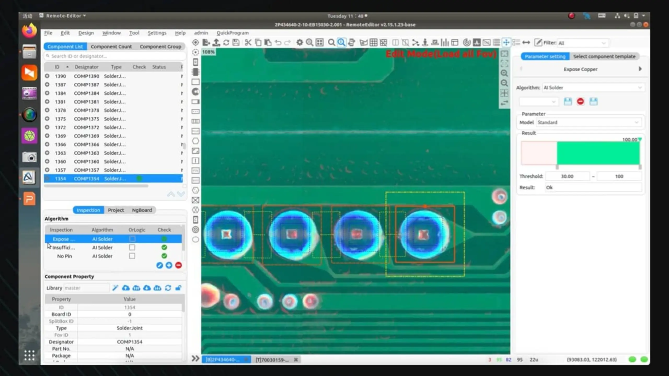 Automatically identifies the solder joints of the whole board